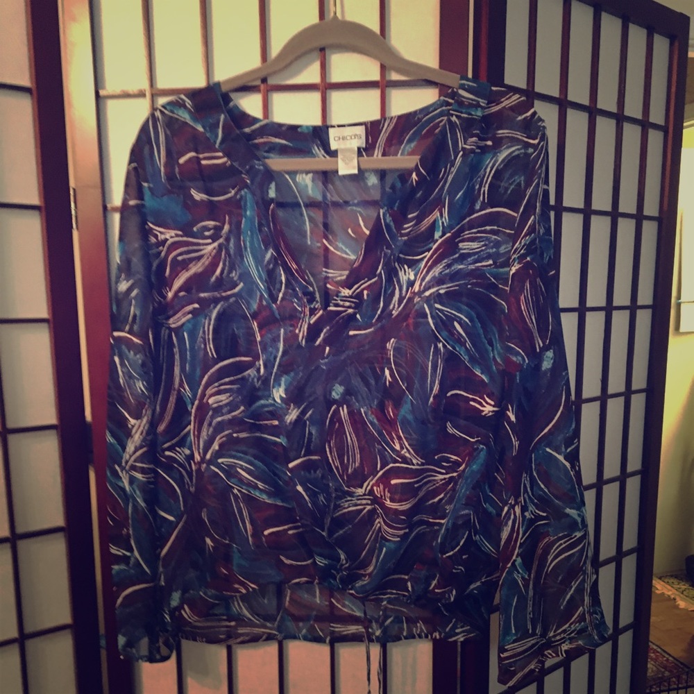 Chico blouse with tie at waist